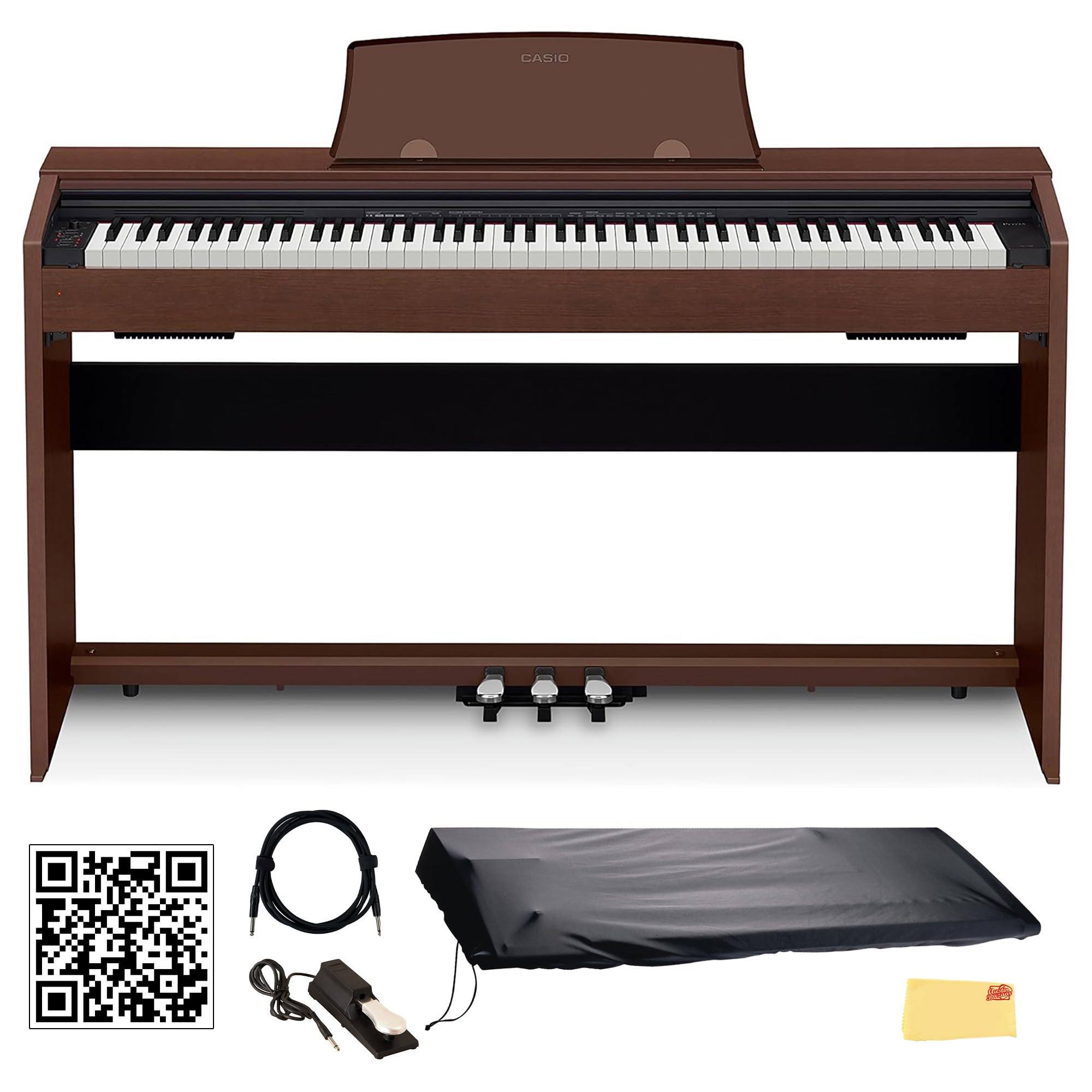 CASIO Privia デジタルピアノ　PX-750　BN　ブラウン Amazon.com: Casio Privia PX770BN 88-Key Digital Piano - Brown